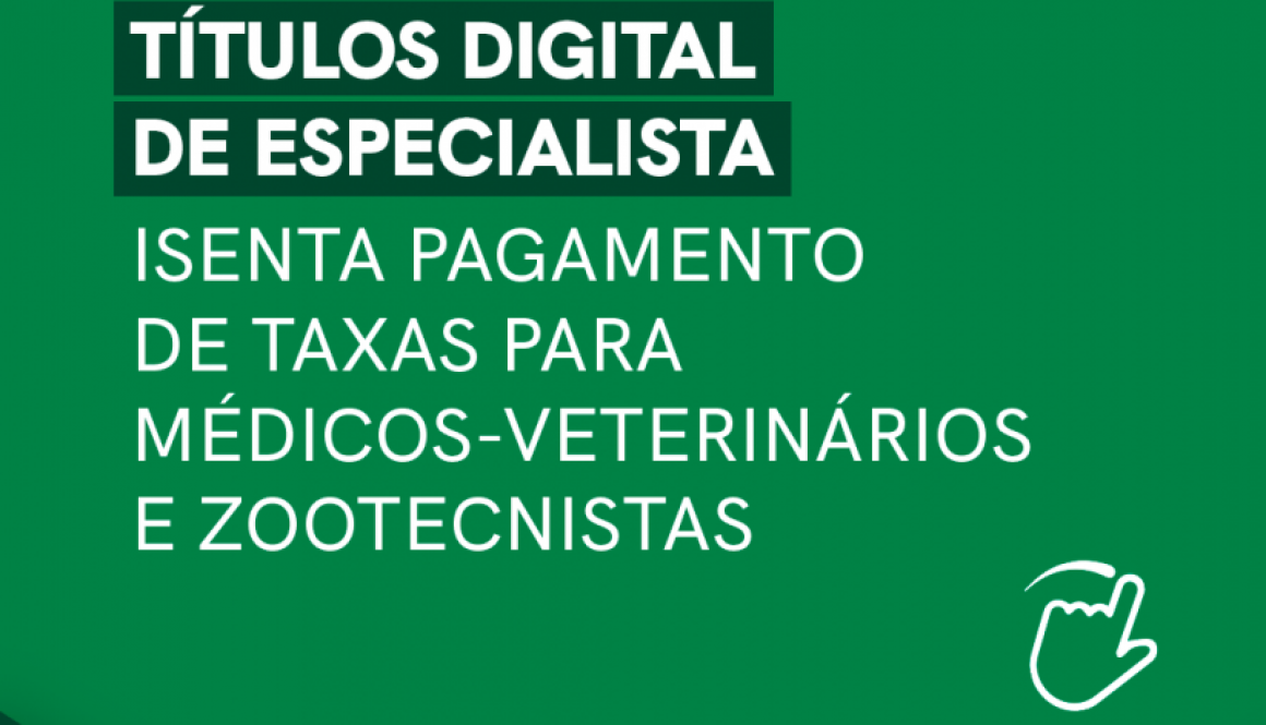 Título digital de especialista isenta pagamento de taxas para médicos-veterinários e zootecnistas