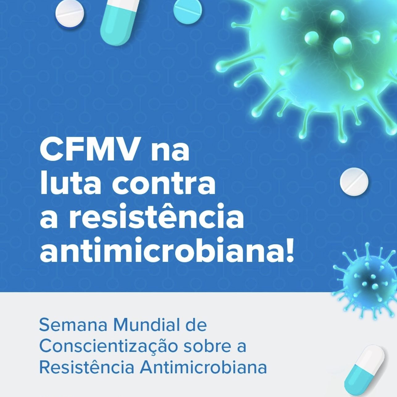 Semana Mundial de Conscientização sobre a Resistência Antimicrobiana: CFMV reforça a importância do uso responsável de antimicrobianos