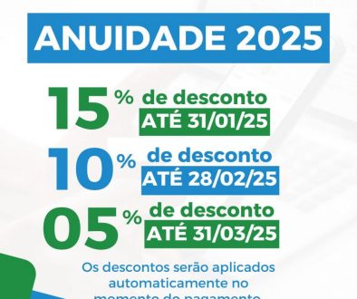 Boleto da anuidade já está disponível para emissão