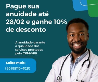 Pague sua anuidade até 28/02 e ganhe 10% de desconto